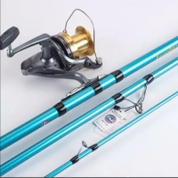 High Carbon fiber big game fishing rods 3 section fishing rod spinning carbon 4.2m surf rod
