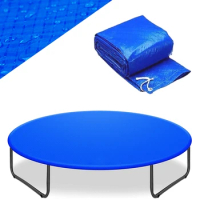 Outdoor Trampoline Cover Rain Cover 305/366cm Dust-proof Foldable Outdoor Supplies Weather Protection Trampoline Accessories