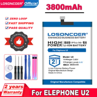 LOSONCOER 3800mAh Battery For ELEPHONE U2 Smart Phone Helio P70