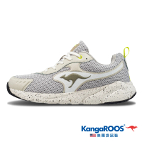 KangaROOS 美國袋鼠鞋 男鞋 VALLEY 透氣吸濕 緩震機能 慢跑鞋(灰-KM21438)