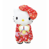 大賀屋 hello kitty 娃娃 玩偶 擺設 和服 綢緞 蝴蝶結 凱蒂貓 KT 日貨 正版 授權 J00010260