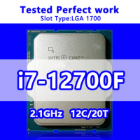 Core i7-12700F Processor 12C/20T 25M Cache 2.10GHz CPU SRL4R LGA1700 For 600/700 Series Desktop Chipsets Motherboard