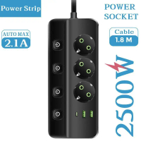 New Arrival QIAOLIAN Stop Kontak 3 Lubang USB Type C EU Plug 10A 110-250V 2500W - QL-1096U Viral
