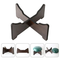 Steel Tongue Drum Holder Wooden Display Stand Detachable Floor Display Shelves Holder Adjustable Handpan Drum Stand Snare Holder