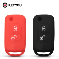 KEYYOU Silicone Key Case Skin Cover For Mercedes Benz A C E S Class ML320 ML430 ML55 AMG 300SL W168 W202 W203 W208 W210 500SEC