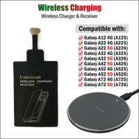 Wireless Charger PAD+Type-c Qi 5W Receiver U01 For Samsung Galaxy A12 A22 A32 A42 A52 A72 4G 5G
