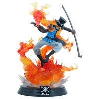 One Piece Sabo Fire Dragon GK PVC Action Figure Toys Dolls Gifts for Children 29cm