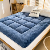 Lamb Velvet Mattress Student Dormitory Single Double Bed Cushion Household Sleeping Mat Warm And Foldable Tatami Thickened Rug