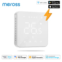 Meross Smart WiFi Thermostat for Electric Underfloor Heating System Touch Screen Work with Apple HomeKit Siri Alexa Google Home