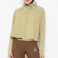 Fitwear - Jaket / Jacket K-Style Anti UV Olahraga Wanita RIHANNA UPF 50++ 𝐂𝐑𝐎𝐏 - ALLSIZE JUMBO TORTI