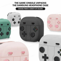 Game Console Case For Samsung Galaxy Buds 2 Buds2 Pro Buds FE Buds Live Soft Silicone Headphone Cover Funda With cleaning pen