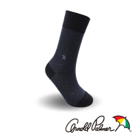 【Arnold Palmer】點點簡約絲光雙紗紳士襪-丈青(紳士襪/男襪/長襪)
