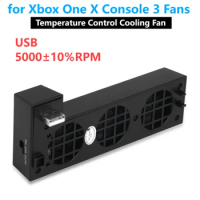 Game Console Temperature Control USB Cooling Fan 3 Fans Cooler for Xbox One X