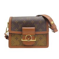 LOUIS VUITTON LV 路易威登 棕色 原花帆布 Dauphine MiNi 肩背包 M45959 【二手名牌BRAND OFF】