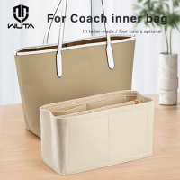 WUTA Inner Bags For Coach Felt Insert Bag Makeup Handbag Organizer Travel Purse Portable Zipper Cosmetic Bags Storage Tote