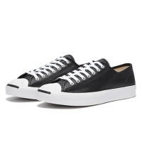 【CONVERSE】休閒鞋 男鞋 女鞋 帆布鞋 運動 低筒 皮革 開口笑 JP OX 黑 164224C