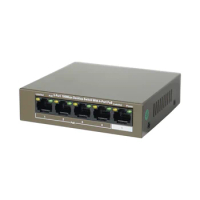 4CH PoE Switch LAN Network Switch, F1105P-4 38W Unmanaged PoE LAN Switch