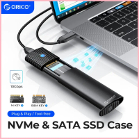 Orico กล่องฮีทซิงค์โลหะ SSD Nmve M2 Enclosure NVMe 10Gbps PCIe SSD Box M.2 NVMe NGFF SATA SSD M.2 SS