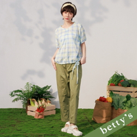 betty’s貝蒂思　抽繩寬鬆純色休閒褲(綠色)