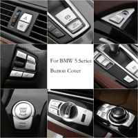 For BMW 5 6 7 Series 5GT X3 X4 X5 X6 ABS Chrome Front Head Light Switch Button Cover Start Stop Engine Switch Button Trim cover