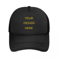 Punk Custom Your Photo Logo Text Print Trucker Hat Adult Your Design Here DIY Adjustable Baseball Cap for Men Women Hip Hop