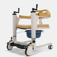 Transfer Lift Portable Patient Lifter Hoist Hand Lift Moving Chair Commode Chair For Elderly