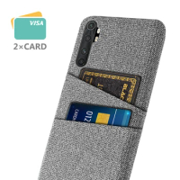 For Xiaomi Mi Note 10 Lite Case Cover Xiomi Mi Note 10 Lite Pro Luxury Fabric Dual Card Phone Cover For for Mi note10 lite Funda