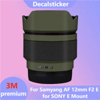 For Samyang AF 12mm F2 E for SONY E Mount Lens Sticker Protective Skin Decal Film Anti-Scratch Protector Coat AF12 F\2E