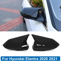 Rear View Rearview Mirrors Side Door Mirror Cover Stick On Protective Anti-scratch For Hyundai Elantra 2020 2021 Car Accessories