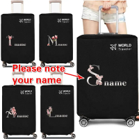 Customized name / LOGO PRINT Travel case protective cover 26-30inch non-woven fabric Printed Luggage