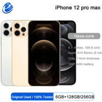 Apple iPhone 12 Pro Max 128GB/256GB ROM Unlocked Smartphone 6.7" OLED Screen Face ID A14 Bionic chip 12MP Camera