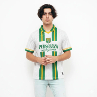 Equator Jersey Sport Fantasy Club Persebaya Away Putih Motif Retro Vintage Full Printing Sublimasi