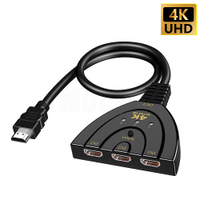 2024 HDMI compatible switch, KVM, 4K, 2K, 3D, 3 input, 1 output, mini 3 port, Video switch hub, 1080P for DVD, HDTV, X, PS3, PS4QQE85