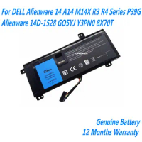 NEW G05YJ Laptop Battery For DELL Alienware 14 A14 M14X R3 R4 Series P39G Alienware 14D-1528 GO5YJ Y3PN0 8X70T 11.1V 69WH