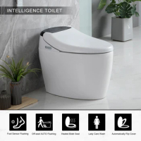 Smart Toilet with Bidet Built in, Smart Bidet Toilet Seat with AUTO Open&amp;Close and Remote Control, Tankless Toilet with Full