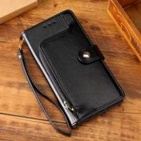 Luxury Leather Zipper Case For Samsung Note 10 pro Flip Cover For Galaxy Note10 pro Wallet Flip Case Business Coque Holder
