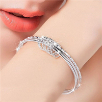【Ship In 24H】手鐲女韓版不掉色手鐲女純銀不掉色古风 Aesthetic Bracelet Adjustable Bracelet 【亏本清仓】正品S999纯银手镯女手链银送妈妈送情人女友百