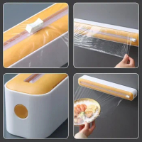 Film Box Dispenser Aluminum Magnetic Stretch Kitchen In 2 Food Storage 1 Foil Wrap Accessories Cutter With