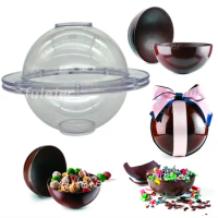 3D Big Sphere Polycarbonate Chocolate Mold, Ball Molds for Baking Making Hot Chocolate Bomb Cake Jelly Dome Mousse Confectionery