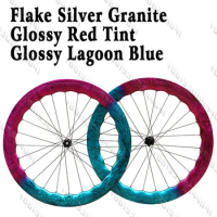 Flake Silver Granite Carbon Wheelset 700c 28mm Width Gravel Bike Wheels Disc Tubeless Carbon Cycling Wheels 12*100 / 12*142 Hubs