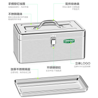 免運附發票   德國美耐特不銹鋼工具箱電工維修手提箱多功能家用大號加厚收納箱 快速出貨