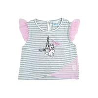เสื้อยืดแขนสั้น เด็กหญิง ลิขสิทธิ์ห้าง 1K21A02 สีเทา