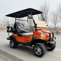 4 Seater Gas Powered Golf Cart Lifted Golf Cart with Off-Road Tires Electric Golf Carts CE 48V Kit Golf Electric Buggy
