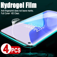 4PCS Screen Gel Protector For Oneplus 9 Pro 9R 8 8T 8T+ Safety Hydrogel Film For Oneplus9 Oneplus8 9Pro Soft Not Safety Glass