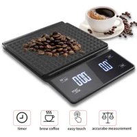 Coffee Scale with Timer 3kg/0.1g High Precision Pour Over Drip Espresso Scale with Back-Lit LCD Display (No Batteries Included