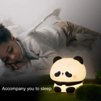 Animal Themed Baby Lamp Cartoon Panda Shape Night Lamp with Three Gear Brightness Adjustment Waterproof for Children's