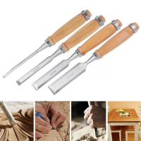Wood Handle Chisels Woodworking 6/12/18/24mm Multi-function Carving Cutter For Woodcut Working Carpenter DIY Gadget Craft Tool
