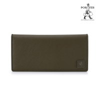 PORTER INTERNATIONAL - 法式精緻BEND真皮長夾 - 墨綠棕