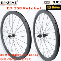 700c Carbon Wheels Disc Brake 30mm Gravel Cyclocross DT 350 Pillar 1423 UCI Approved Clincher Tubeless Road Bicycle Wheelset