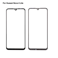 For Huawei Nova 4 Lite Front LCD Glass Lens touchscreen Nova4 Lite Touch screen Panel Outer Screen Glass without flex